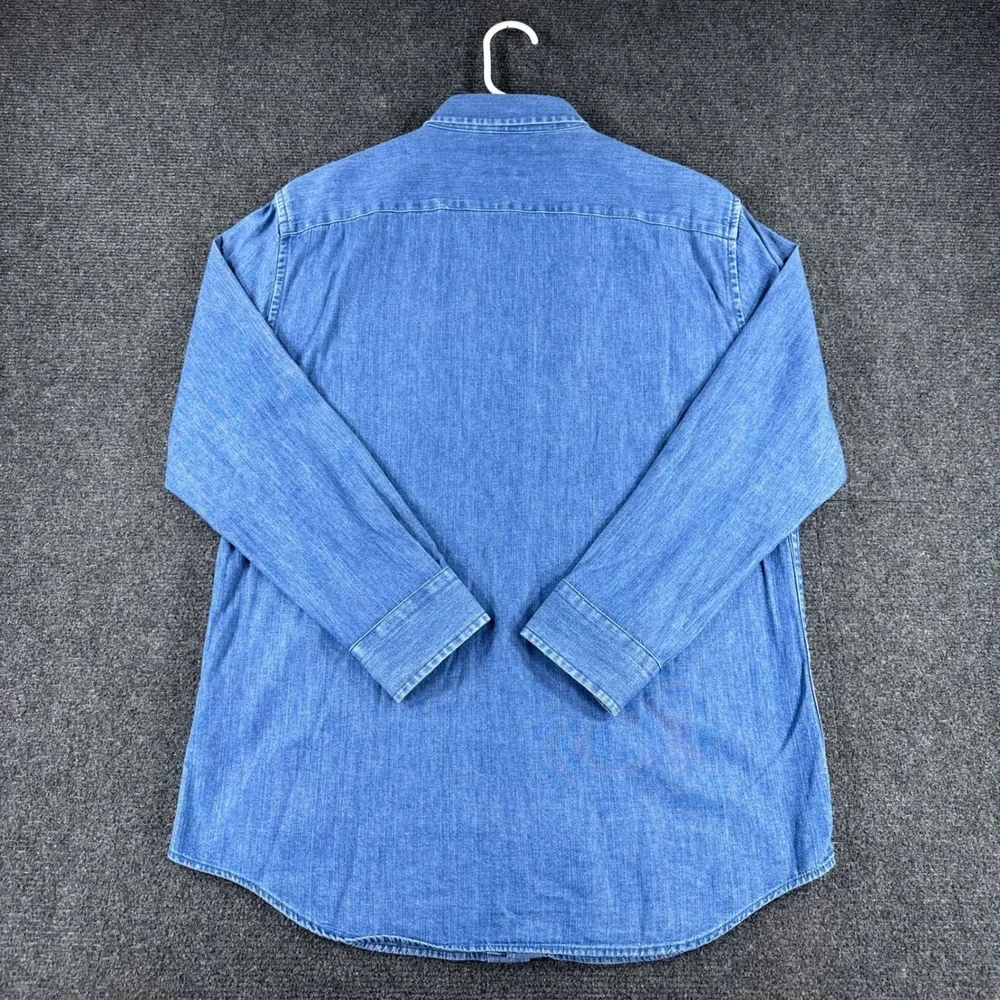 Banana Republic Denim Shirt Mens M Medium Blue Slim Fit Button Down Long Sleeve